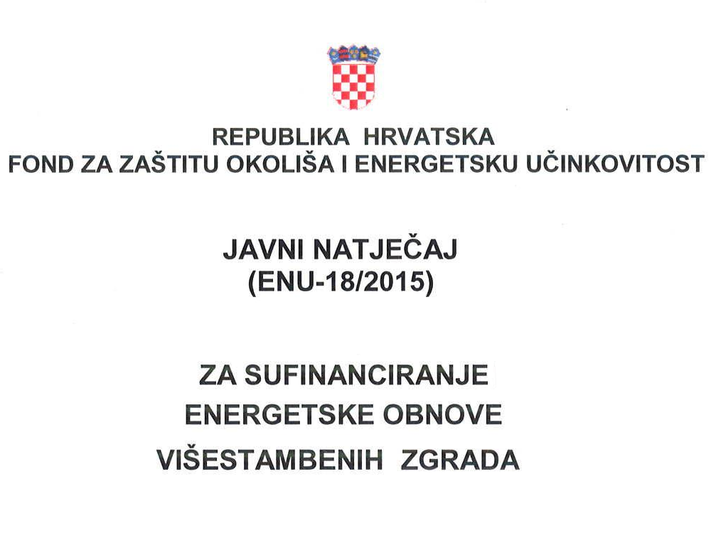Javni Poziv za sufinanciranje enrgetske obnove